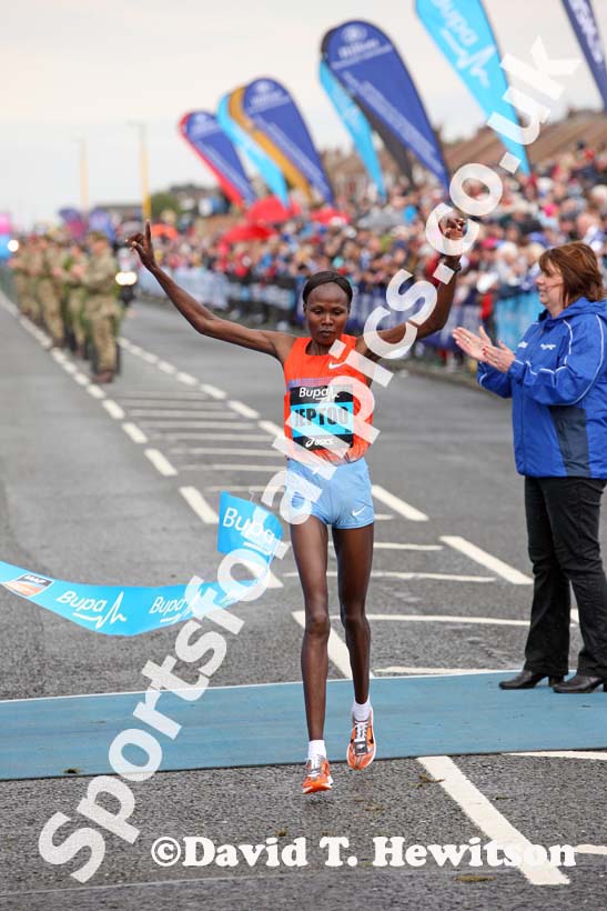 Priscah Jeptoo wins the BUPA Great North Run.